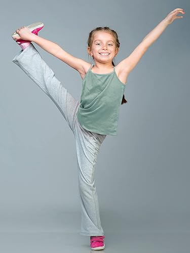 Miniatura 5 de SATINIOR Camiseta sin mangas de baile para niñas, 4 piezas, con tirantes delgados, para bailar