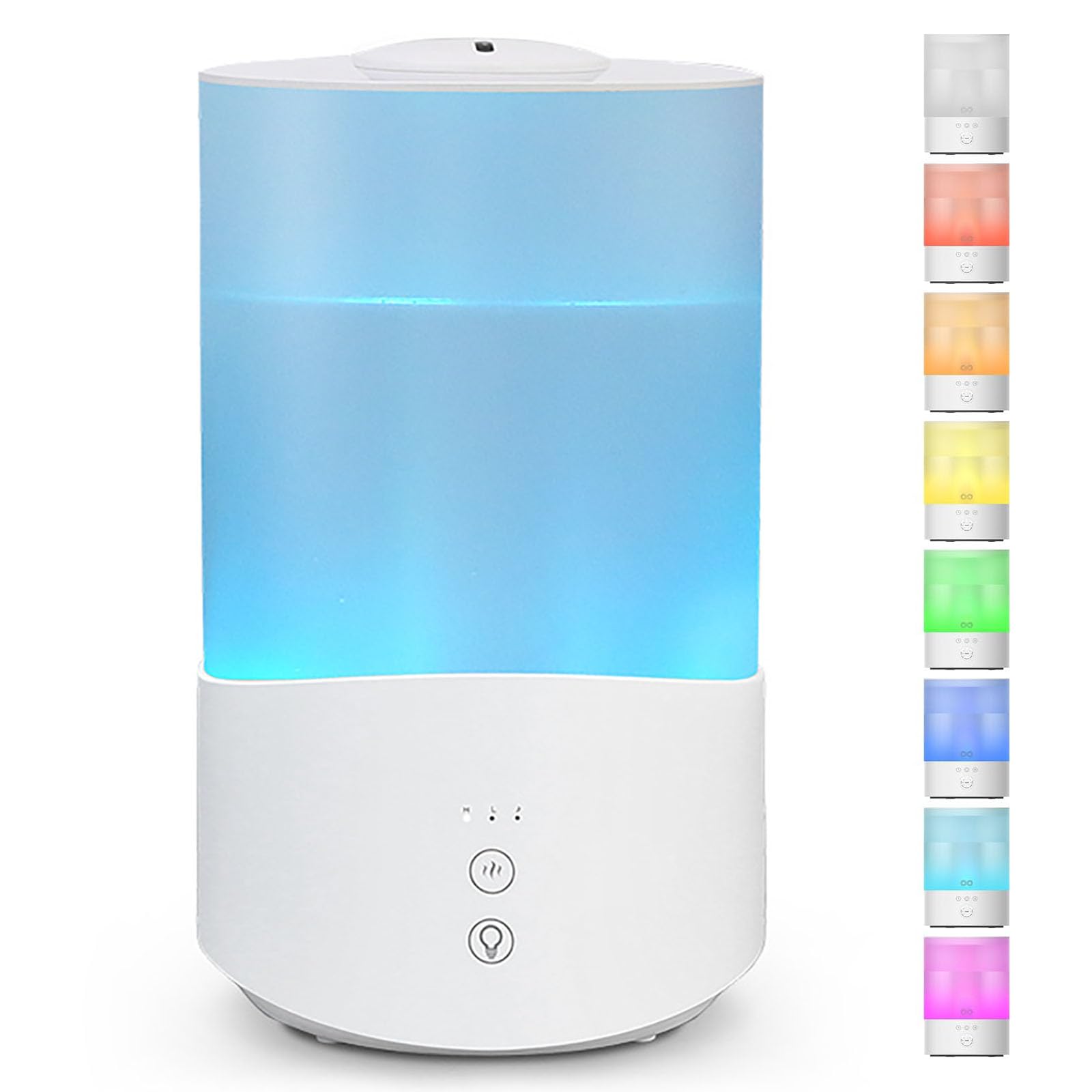 Nawilżacz Cool Mist 4L ze światłem LED i dyfuzorem oleju | Czas pracy 24 godziny, cicha praca na poziomie 24 dB, zbiornik 4 l, automatyczne wyłączanie, napełnianie od góry
