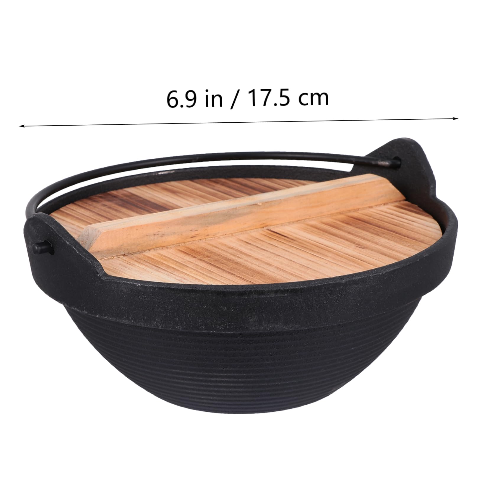 1set Pentola Ghisa Per Esterni Con Coperchio Per Campeggio e Cucina All Aperto Leggera e Facile Da Pulire Perfetta Per Zuppe e Ramen