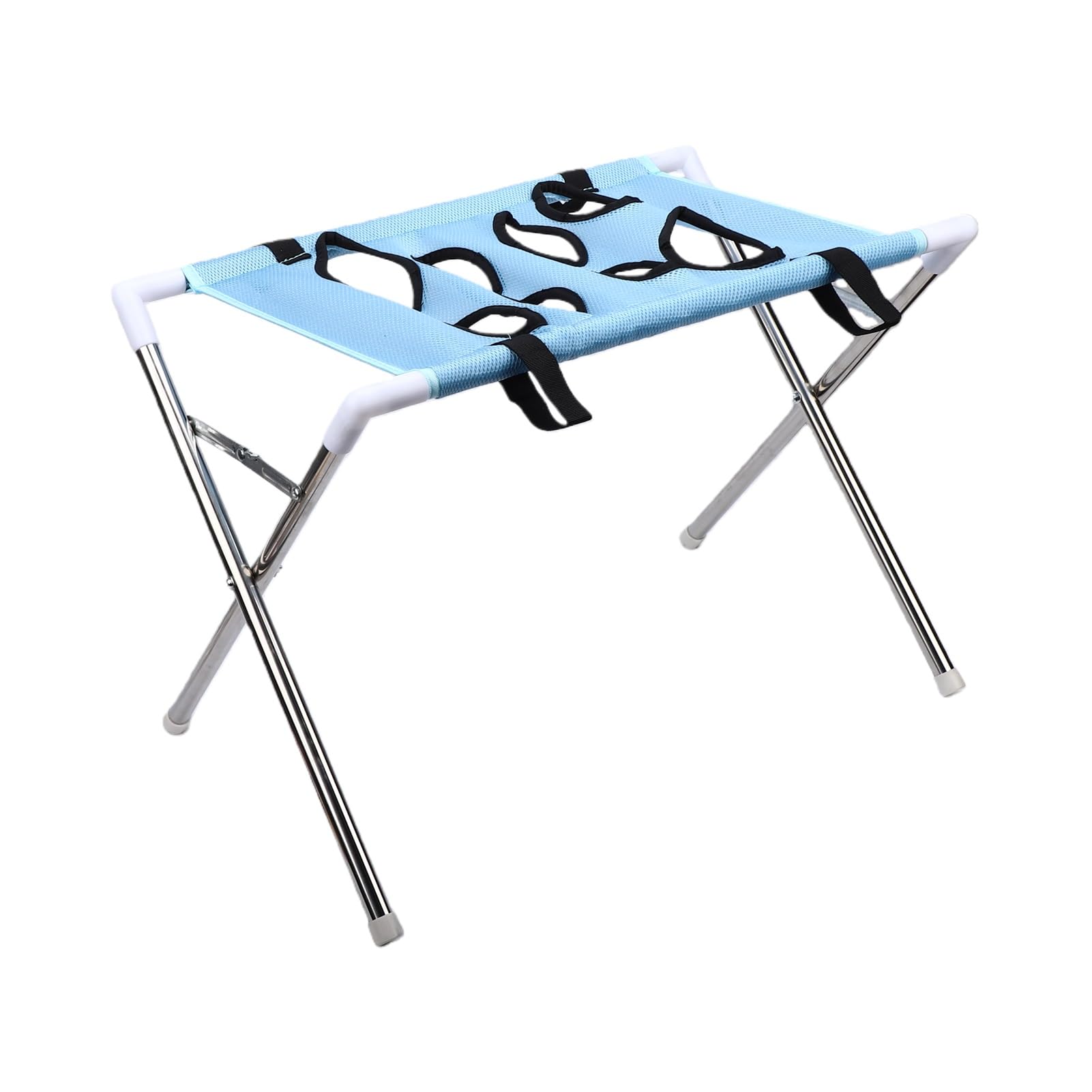 Fockety Dog Grooming Hammock with Stand, Foldable Design (Blue)