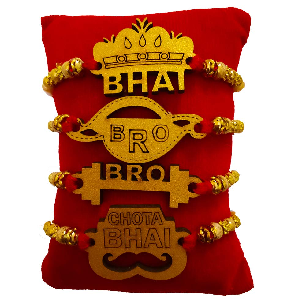 Avanti Creations Combo Of 4 Fancy g Rakhi Swag Rakhi For Brother With Roli Chawal (B08BPD8PQB) Amazon Price History, Amazon Price Tracker