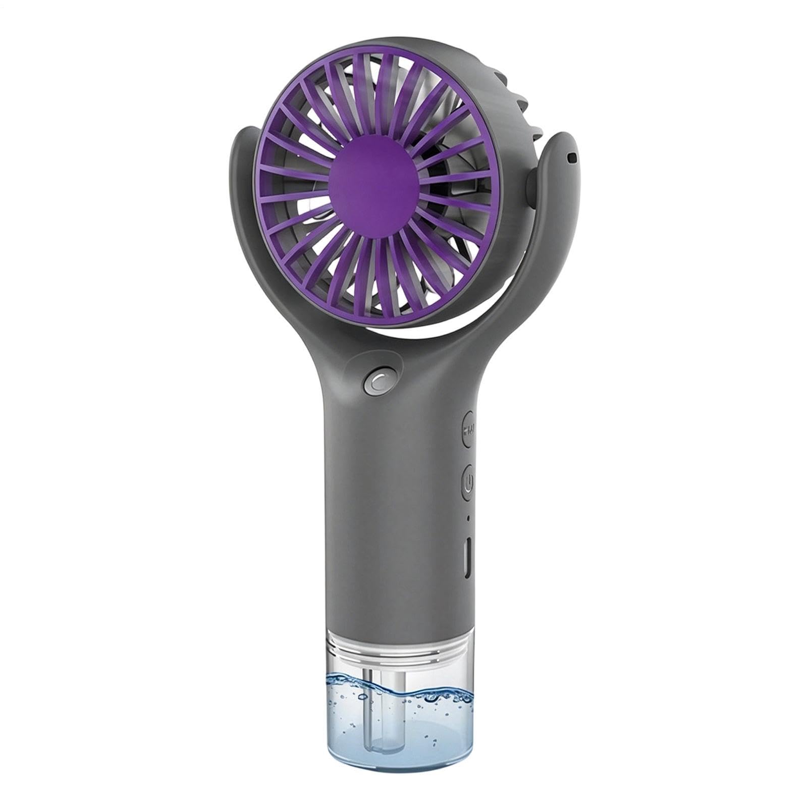 Wscwl Handheld Misting Fan, USB Charging 3-Speed Spray Cooling Fan, Personal Cooling, for Outdoor Beach Travel Patio Camping Backyard Sports Office