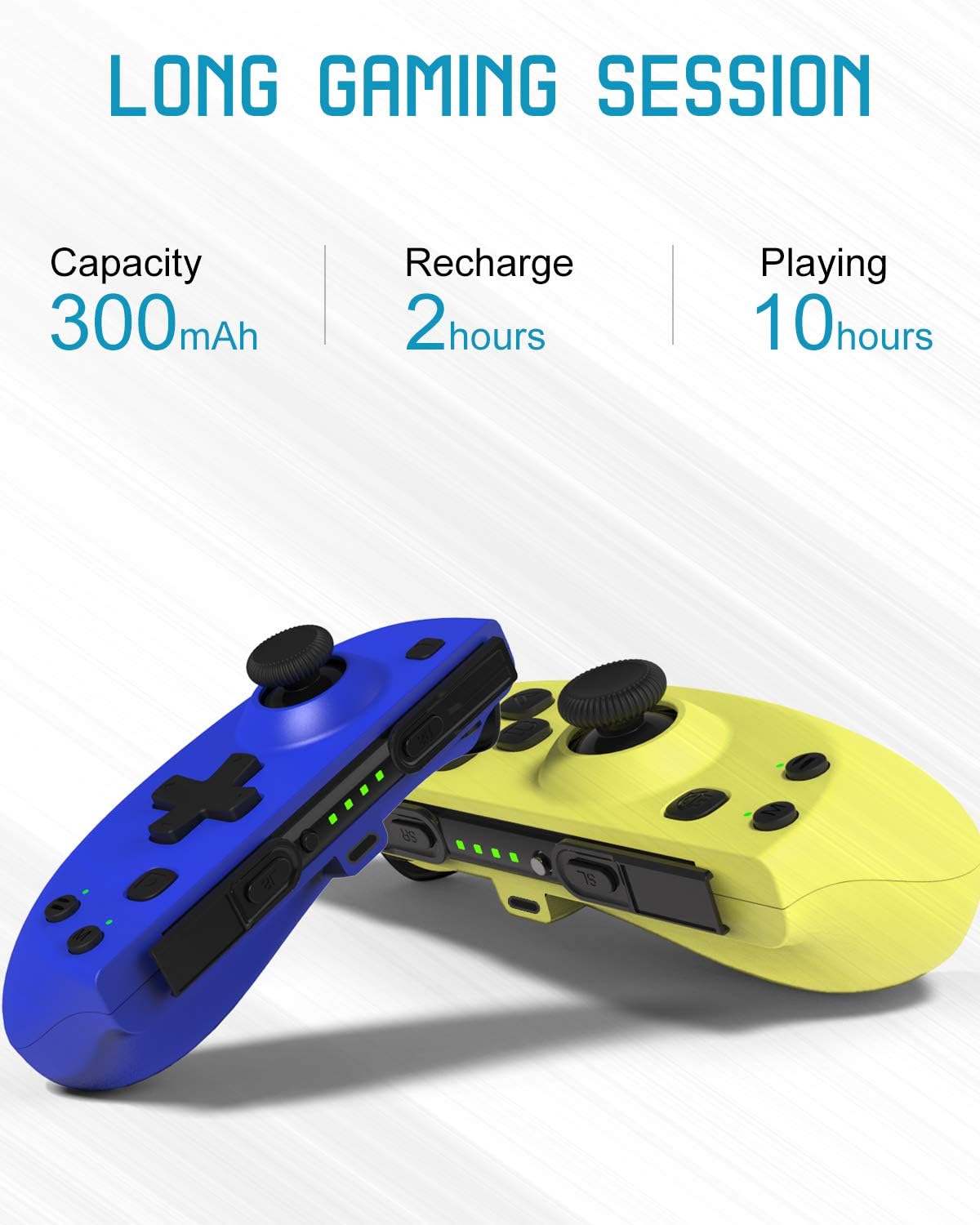 Review Product KINVOCA C25 Joypad for Nintendo Switch/Lite - Wired/Wireless Switch Controller - Replacement for Joycon - Programmable Macros, Turbo, Motion Control & Dual Motors (Blue and Yellow w/Grip)