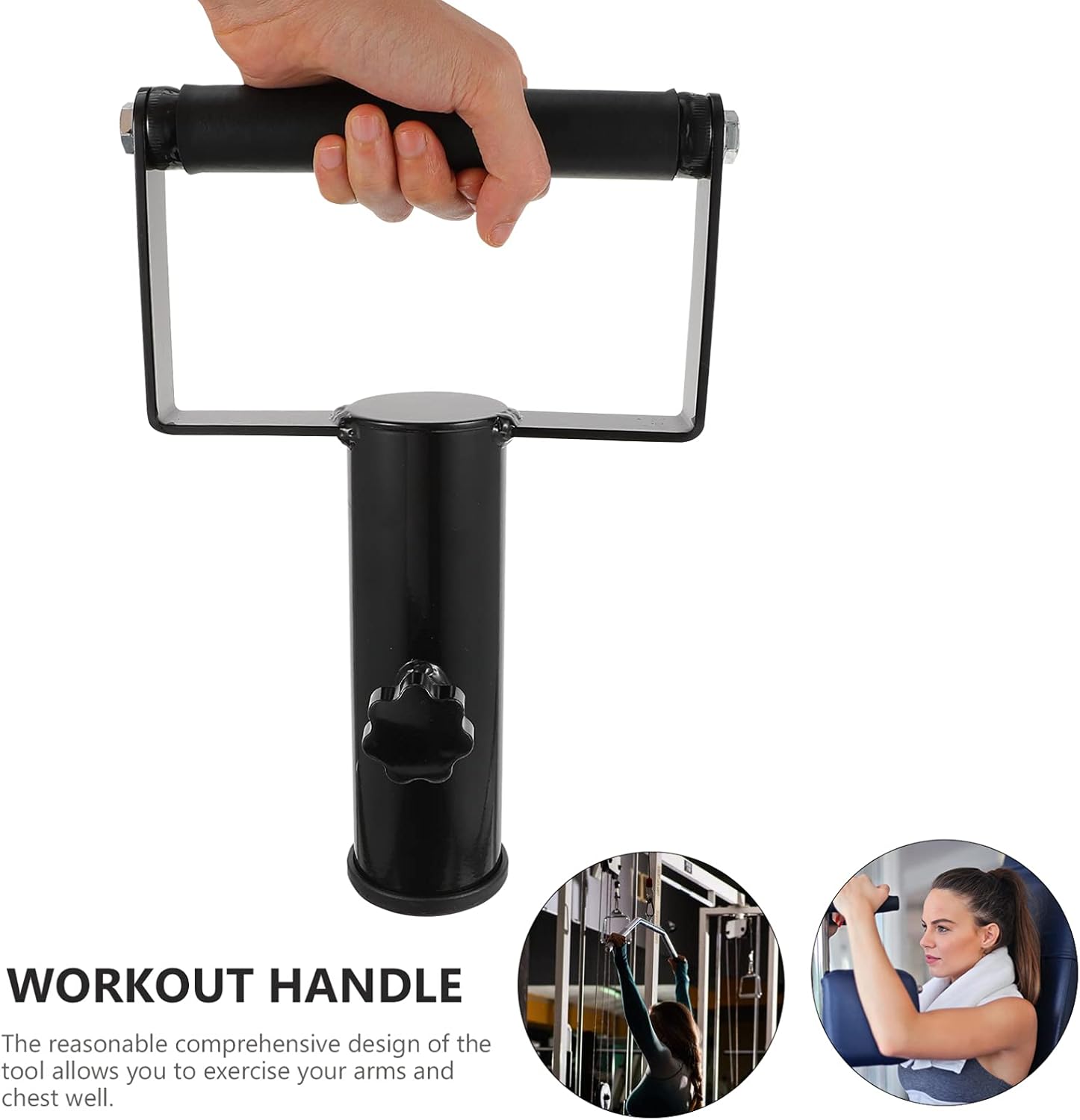 VICASKY Barbell Handle Attachment for Fitness Grip Adjustable Training Equipment Non-Slip Grip Home Gym Accessory for Upper Body Workouts