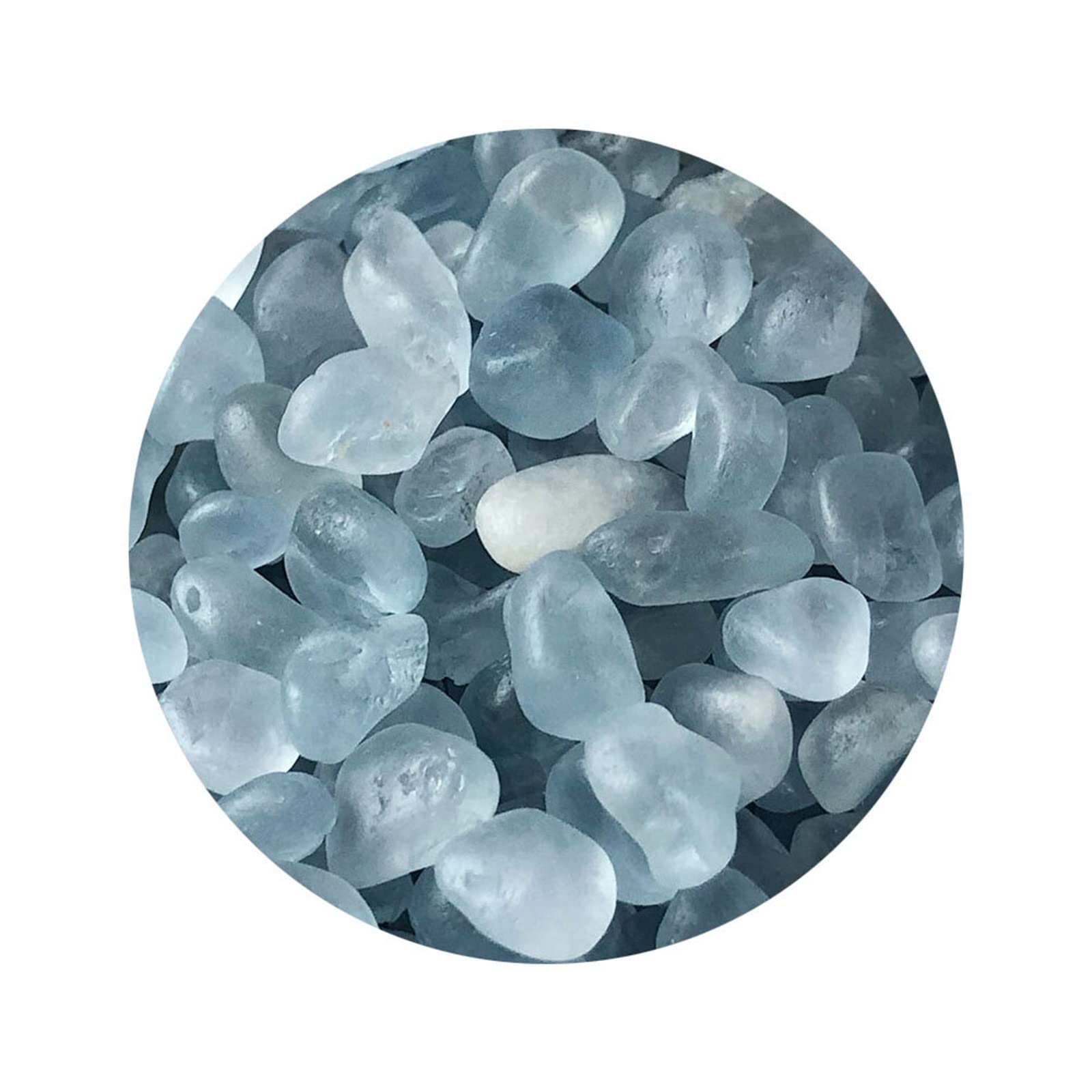 100g a Granel Natural Azul Celestita Cristales de Cuarzo Chips Grava Acuario hogar habitación decoración DIY pecera Fengshui LIUZIIHAYIN