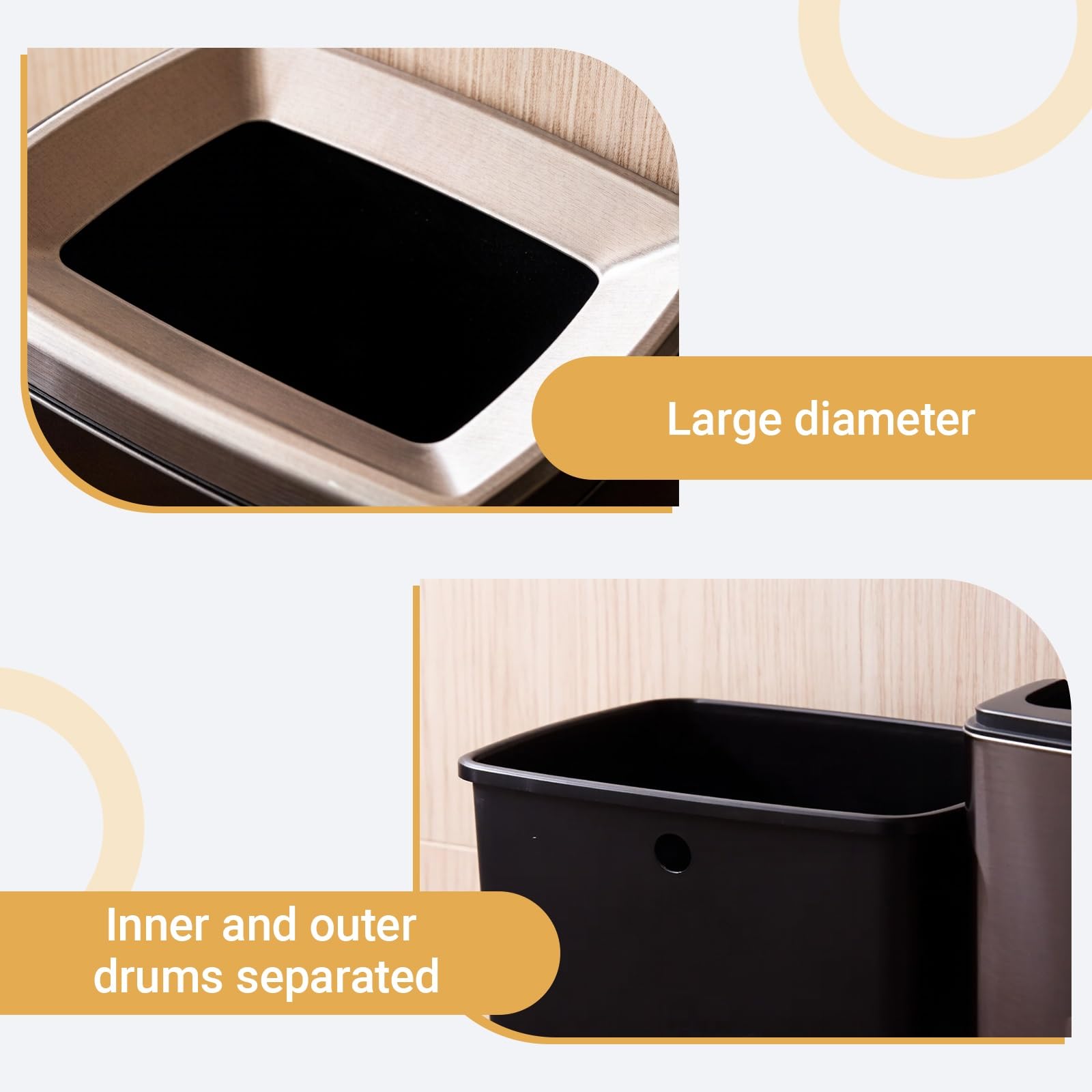 Elegante portaombrelli in metallo nero – design quadrato alto con separazione interna ed esterna per casa e ufficio organizzazione ingresso