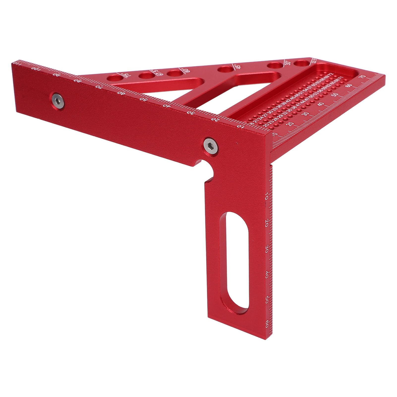 Righello Triangolare 3D, Strumento di misurazione multiangolo ad Alta precisione in Lega di Alluminio per la Lavorazione del Legno. Goniometro a Squadra.