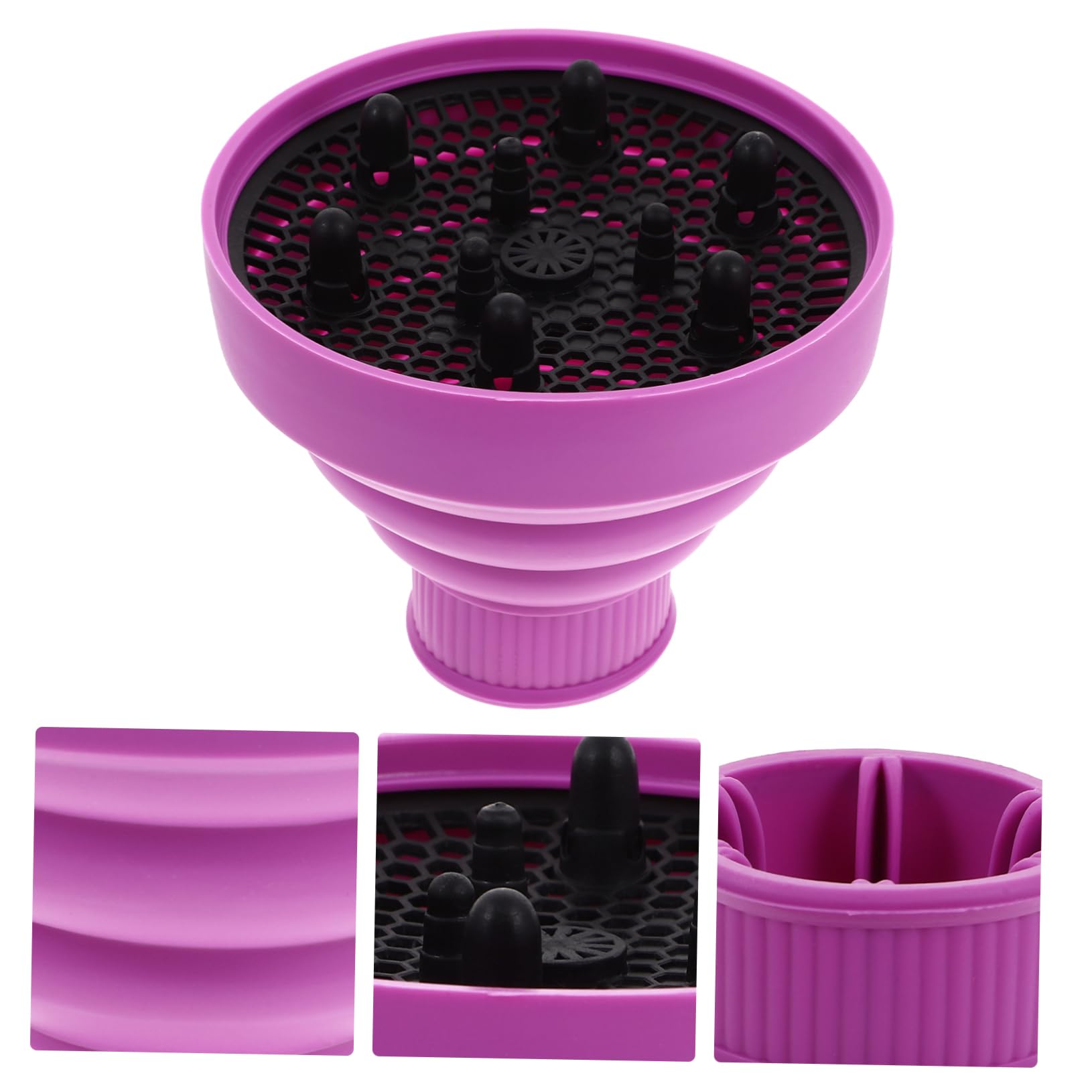 Housoutil 3 Piezas difusor universal secador de pelo plegable accesorios secador de pelo de viaje secador de pelo difusor de silicona difusor secador de pelo cabello apéndice herramienta