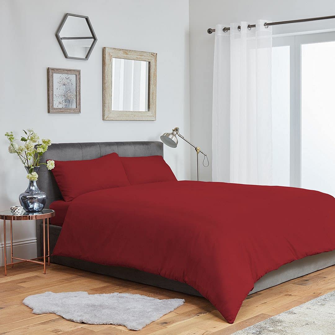 John Aird Red Microfibre Pair Of Pillowcases (Pair Of Pillowcases, )
