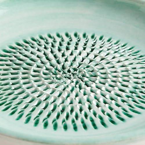 Keramikreibe Evergrate Motiv Mint mit Küchenpinsel und Rezeptheft