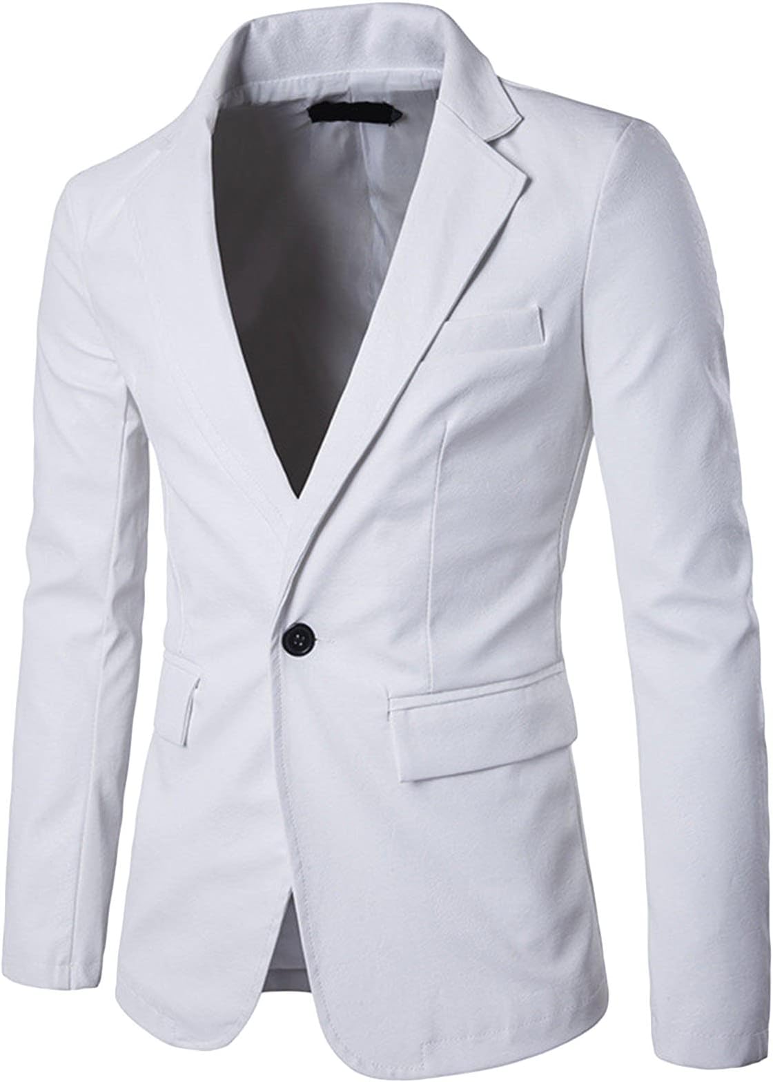 Men Business Slim Casual Leather Coat Classic Leather Blazer Sport Coat Leather Single Breasted Blazers Jacket