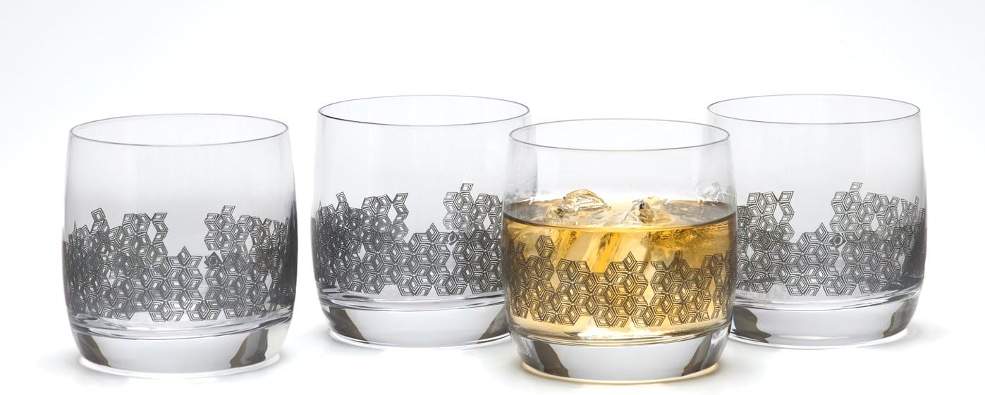 Quench Glassware 4-Pack Cube-It Drinking Glasses