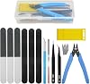 Gundam 17 Piece Model Building Tool Set with Plastic Box for Model Making Car Hobby Model Making Repair and Fixing