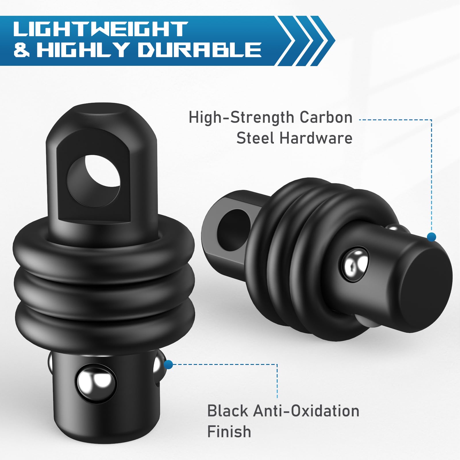 QD Sling Swivel Stud per QD Sling Mount, in acciaio resistente, adattatore a sgancio rapido con pulsante