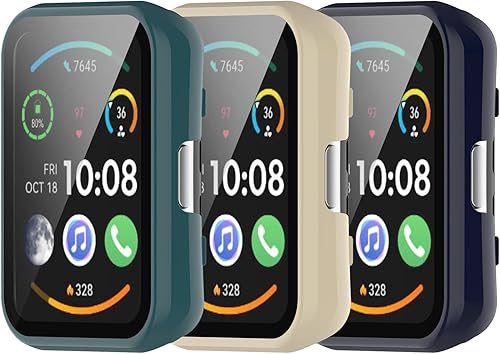 Funda compatible con Huawei Watch FIT Special EditionFit NewWatch Fit Hard PC Anti-Anti-Anti-Parachoques Carcasa Protectora de Vidrio Templado