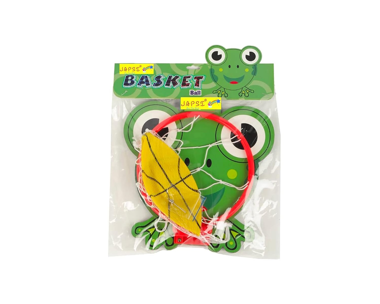 JAPSI Ball with Net for Kids (Turtle Print) | Basket Ball Kit for Kids | Wall Hanging Basket Ball Net with Ball | Basket Ball Toys for Kids 3 Years | Basket Ball Hoop for Kids Indoor | 2