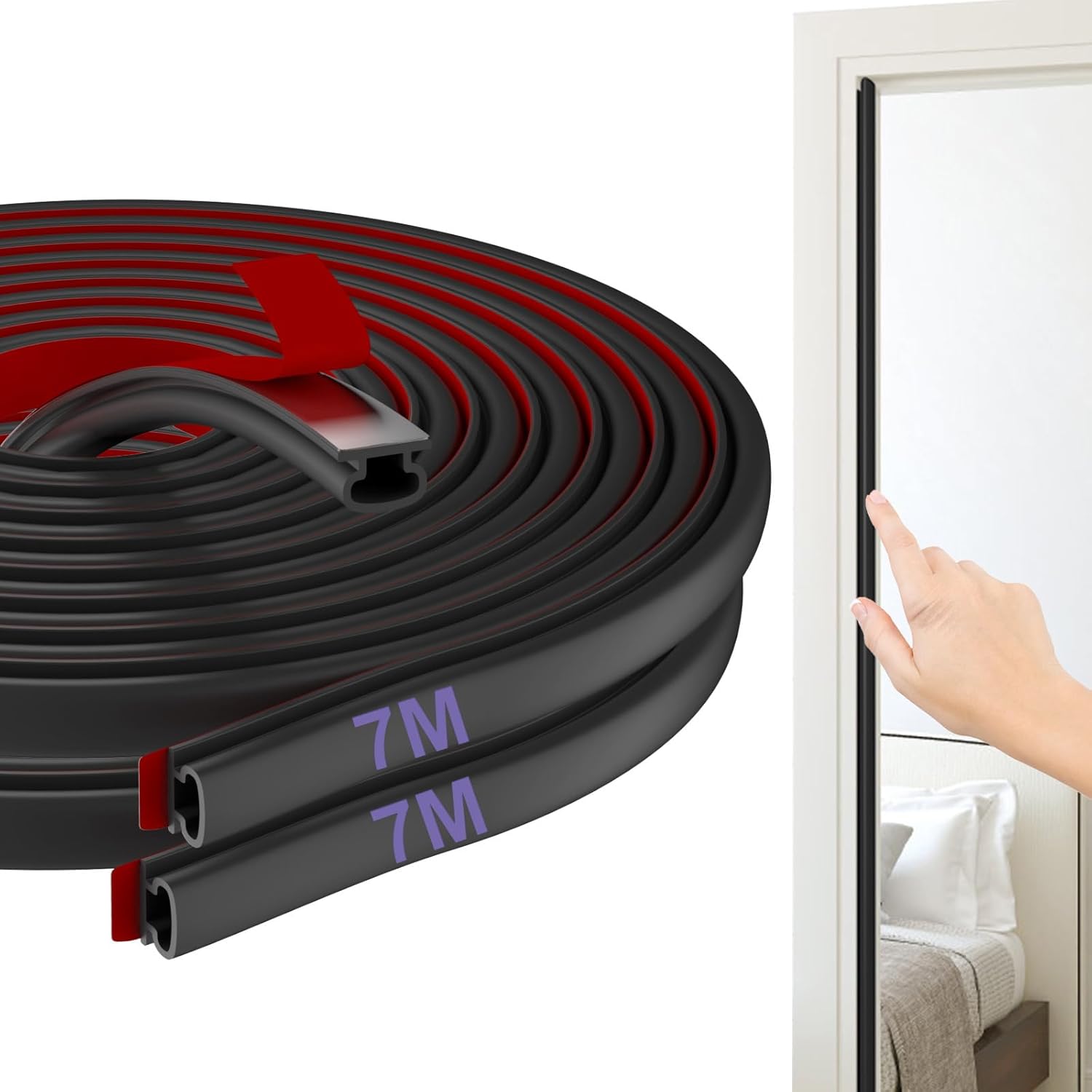 BKSAI Fensterdichtband - Selbstklebend Gegen Zugluft Für Fenster & Türen