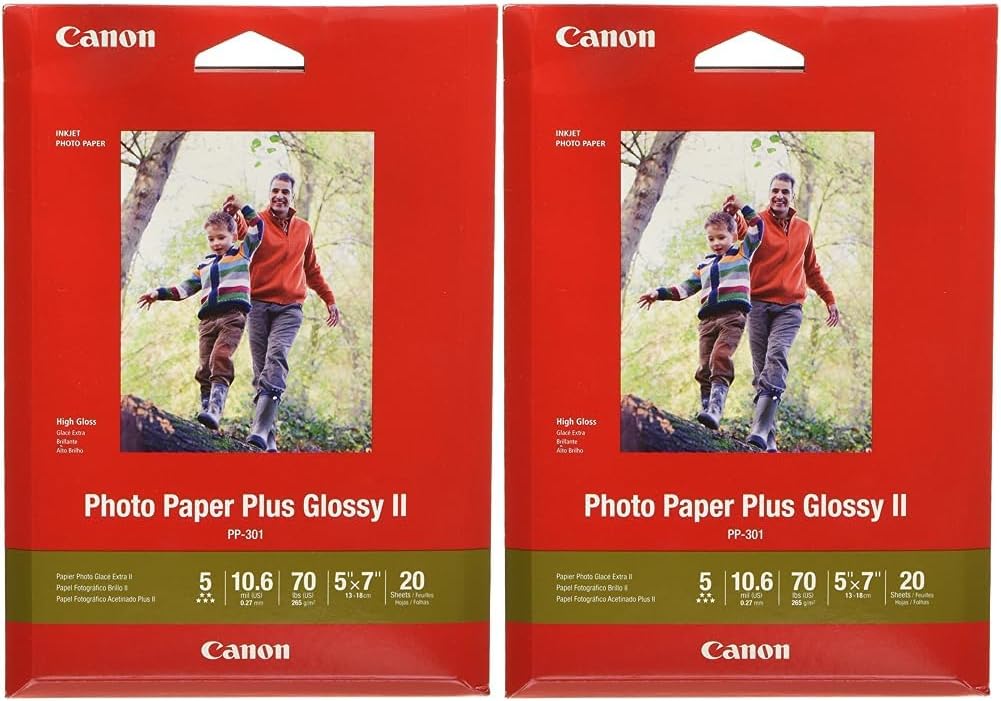 CanonInk 1432C002 Photo Paper Plus Glossy II 5" x 7" 20