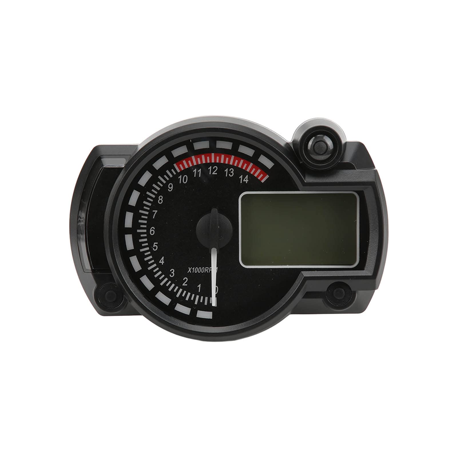 Contachilometri contachilometri per moto, contagiri LCD universale per veicoli a 12 V, display RPM regolabile con portata di 15000 giri/min, indicatore di chilometraggio per moto,