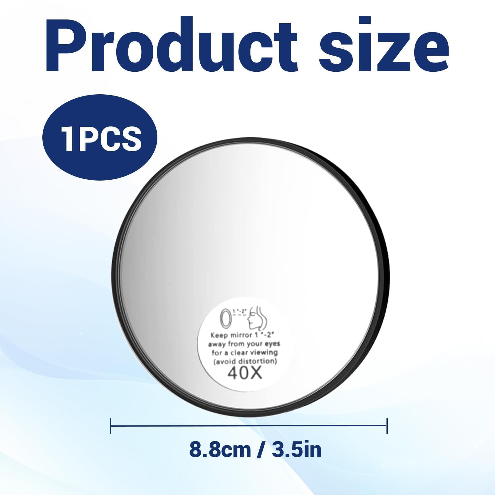 40x Magnifying Mirror, Magnifying Mirror 40x With Stand, Magnify ing Mi rror With 2 Tweezers, 40 X Magnif ying Mirr or - Image 2
