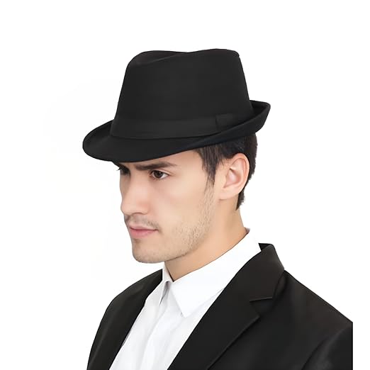 Classic Fedora Hat for Men Women Bucket Fedora 20s Fedora Hat