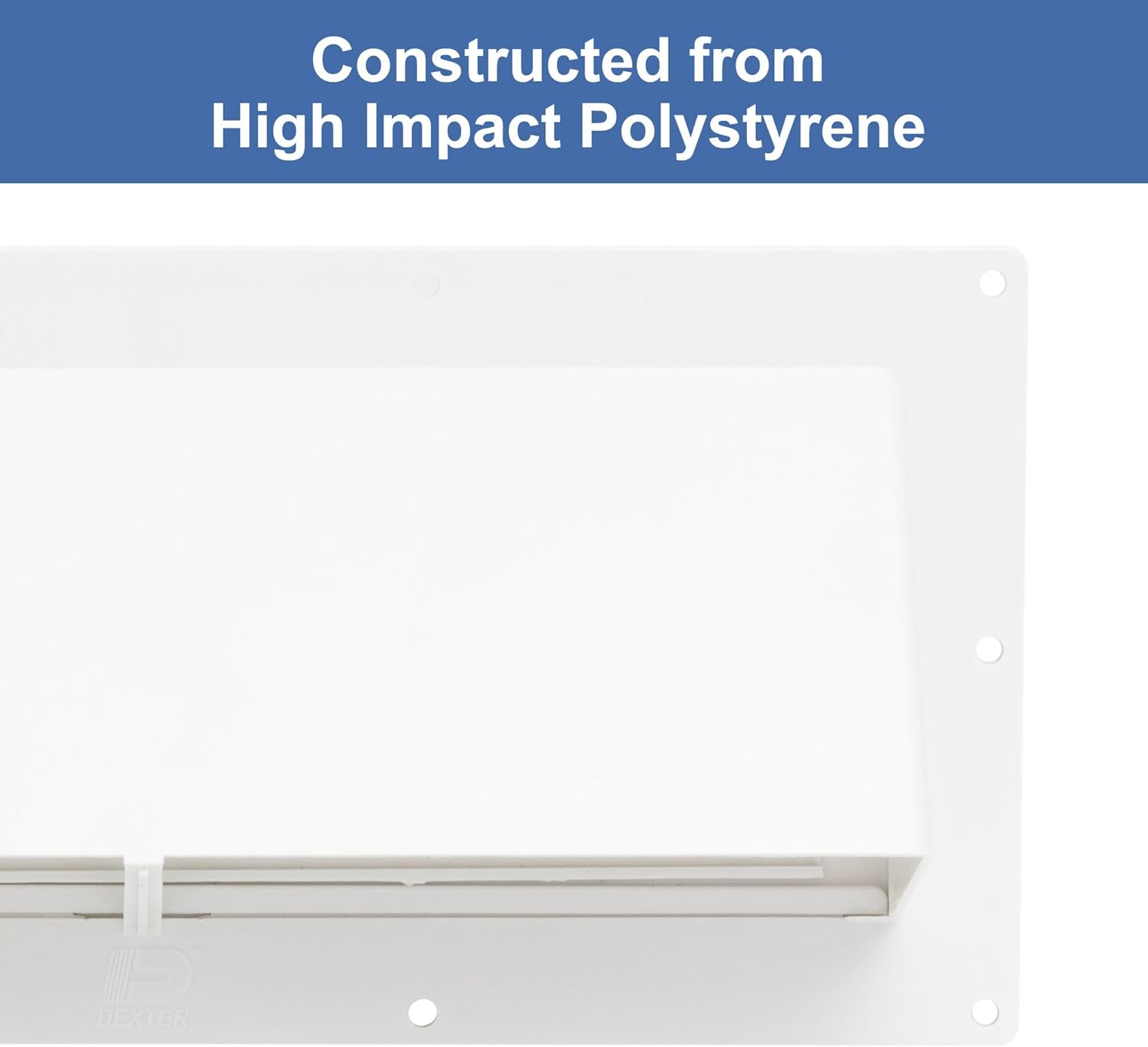 RecPro RV Range Vent Cover with Locking Damper White | Camper Trailer Exterior Vent