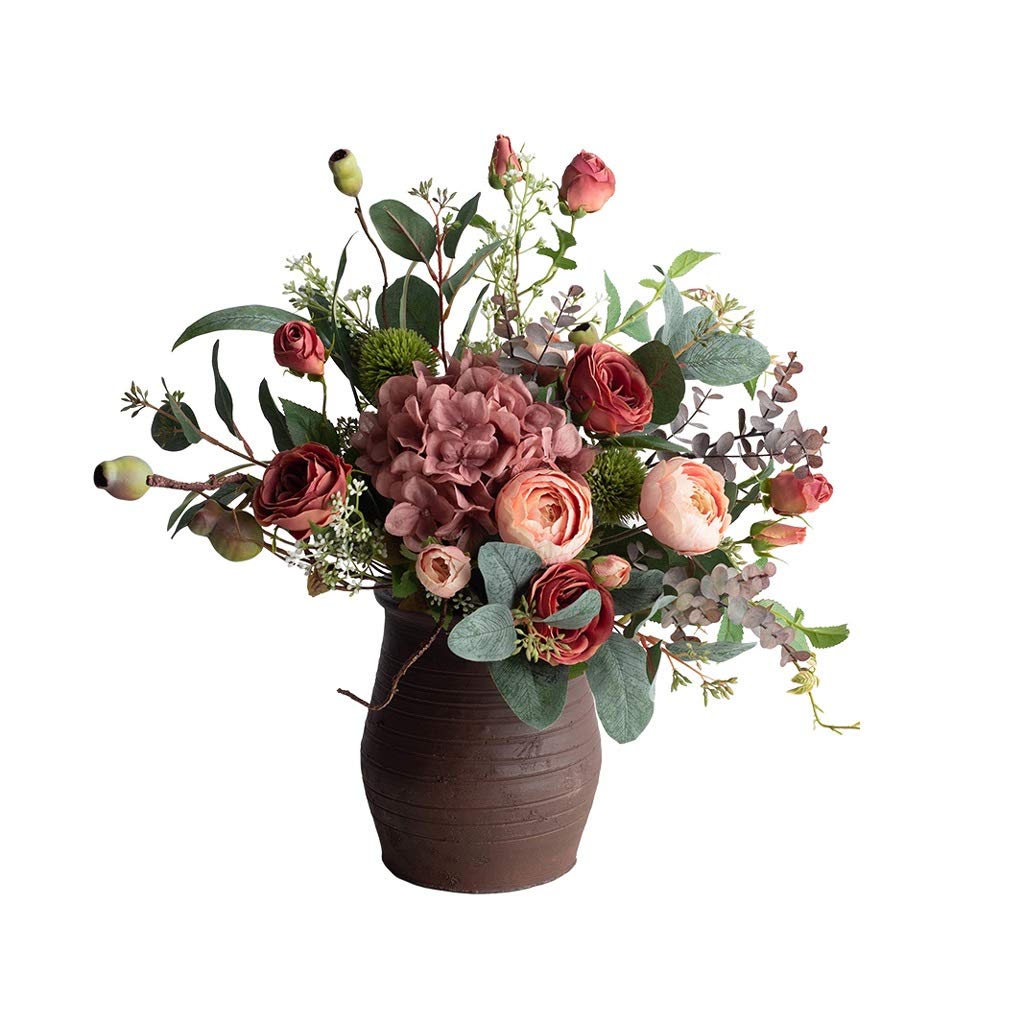 Bouquet di Rose Artificiali in Seta, Fiori Finti per Decorazioni Nuziali, Decorazioni romantiche per la casa, Tavolo, Ufficio e scrivania.