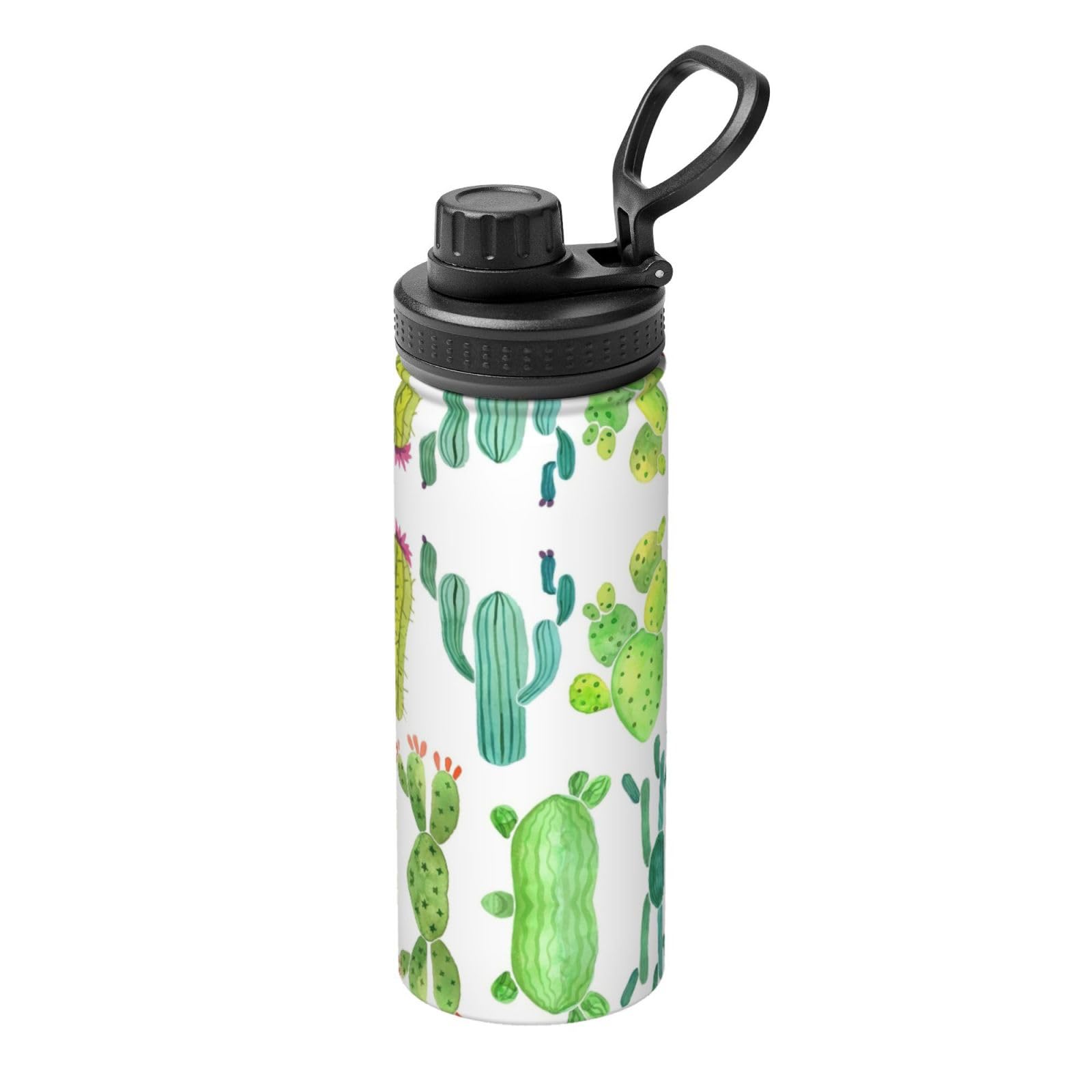 Kfjghhl Insulated Stainless Cactus... Steel Water Bottle For Sport Gym Travel Leak Camping Hiking Hydration