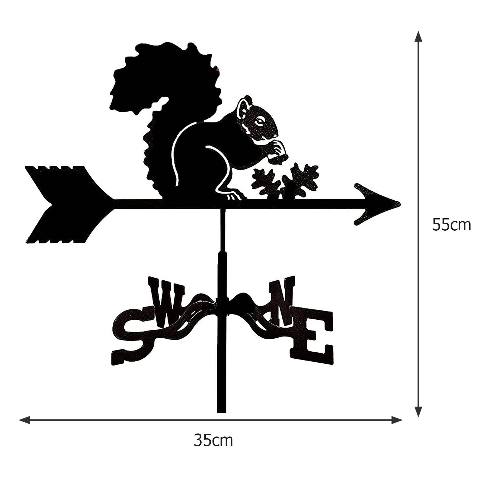 MagiDeal Girouette en Métal, Figurines pour Jardin, Outil De Mesure Professionnel, Girouette Con Support pour Extérieur, Ferme, Cour, Tonnelle- écureuil