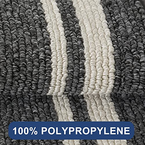 COSY HOMEER Kitchen Rugs Non-Slip 24x35/24x60 Inch Thick Polypropylene Standing Mat for Home Machine Washable, Black Frame - Image 5