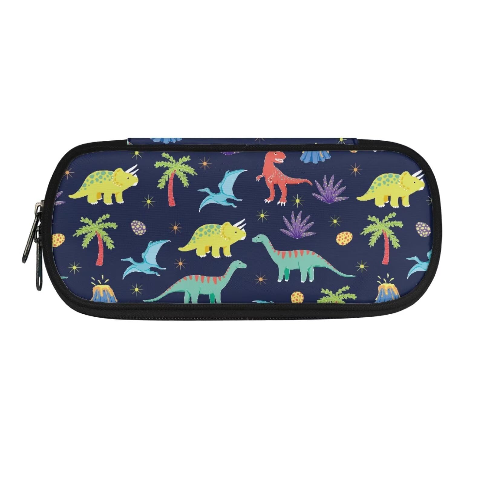 POLERO Dinosaur Pencil Case for Girls Cute School Pen Case with Compartments Zipper Pencil Storage Holder Bags — image 1