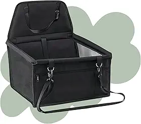 Assento Cadeirinha Pet para Carro Transporte Viagem de Cachorro e Gatos Capa Banco até 15kg Preto