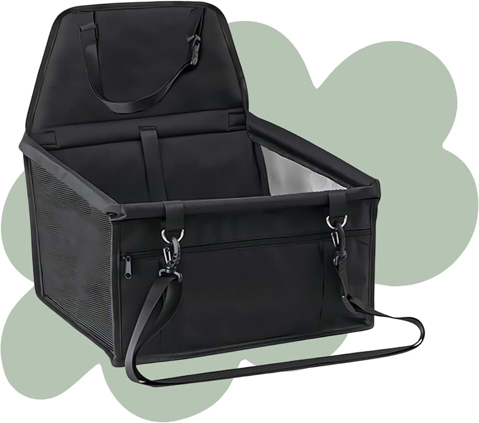 Assento Cadeirinha Pet para Carro Transporte Viagem de Cachorro e Gatos Capa Banco até 15kg Preto