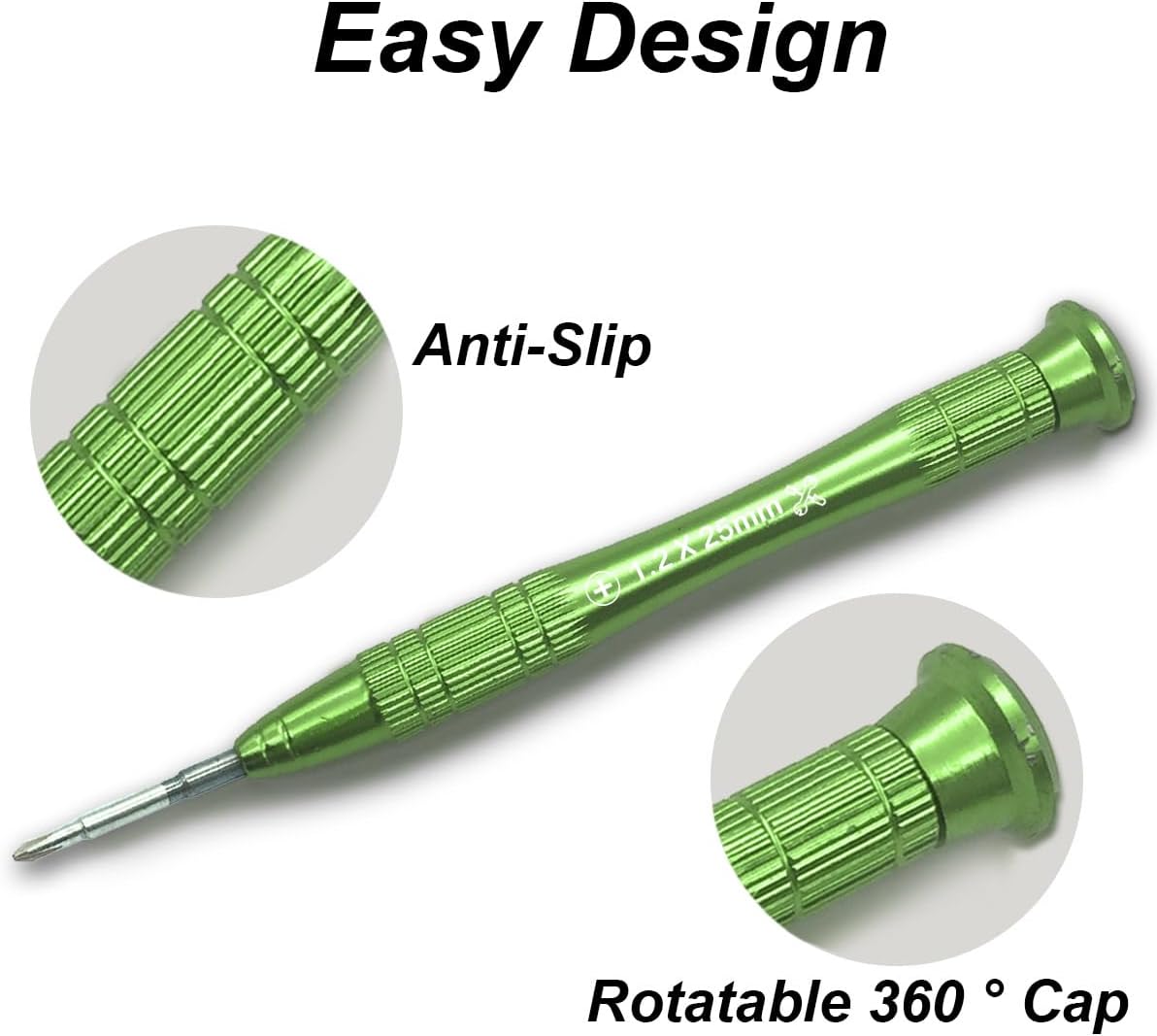 Screwdriver Phillips 1.2mm Head Aluminum Alloy Free Spin Cap image 5