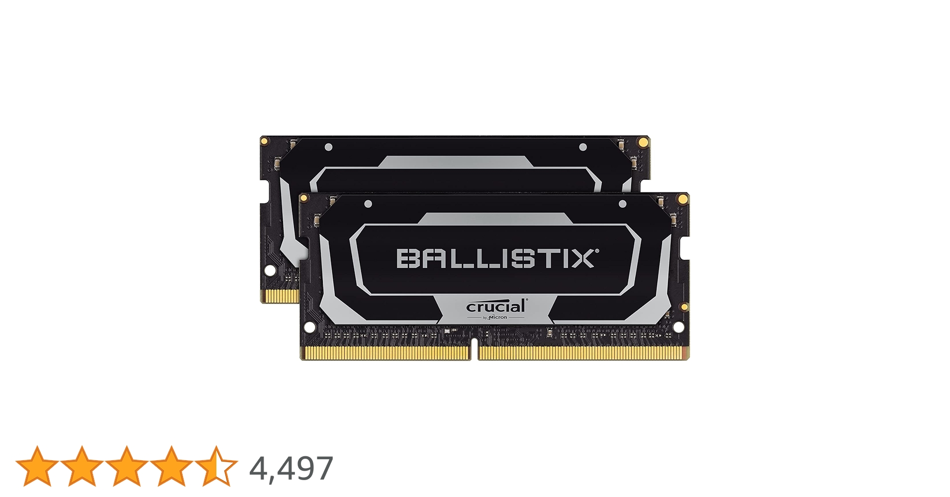 Crucial Ballistix BL2K16G26C16S4B 2666 MHz, DDR4, DRAM, Laptop Gaming Memory Kit, 32GB (16GB x2), CL16 ,Black Crucial Ballistix BL2K16G26C16S4B 2666 MHz, DDR4, DRAM, Laptop Gaming Memory Kit, 32GB (16GB x2), CL16 ,Black