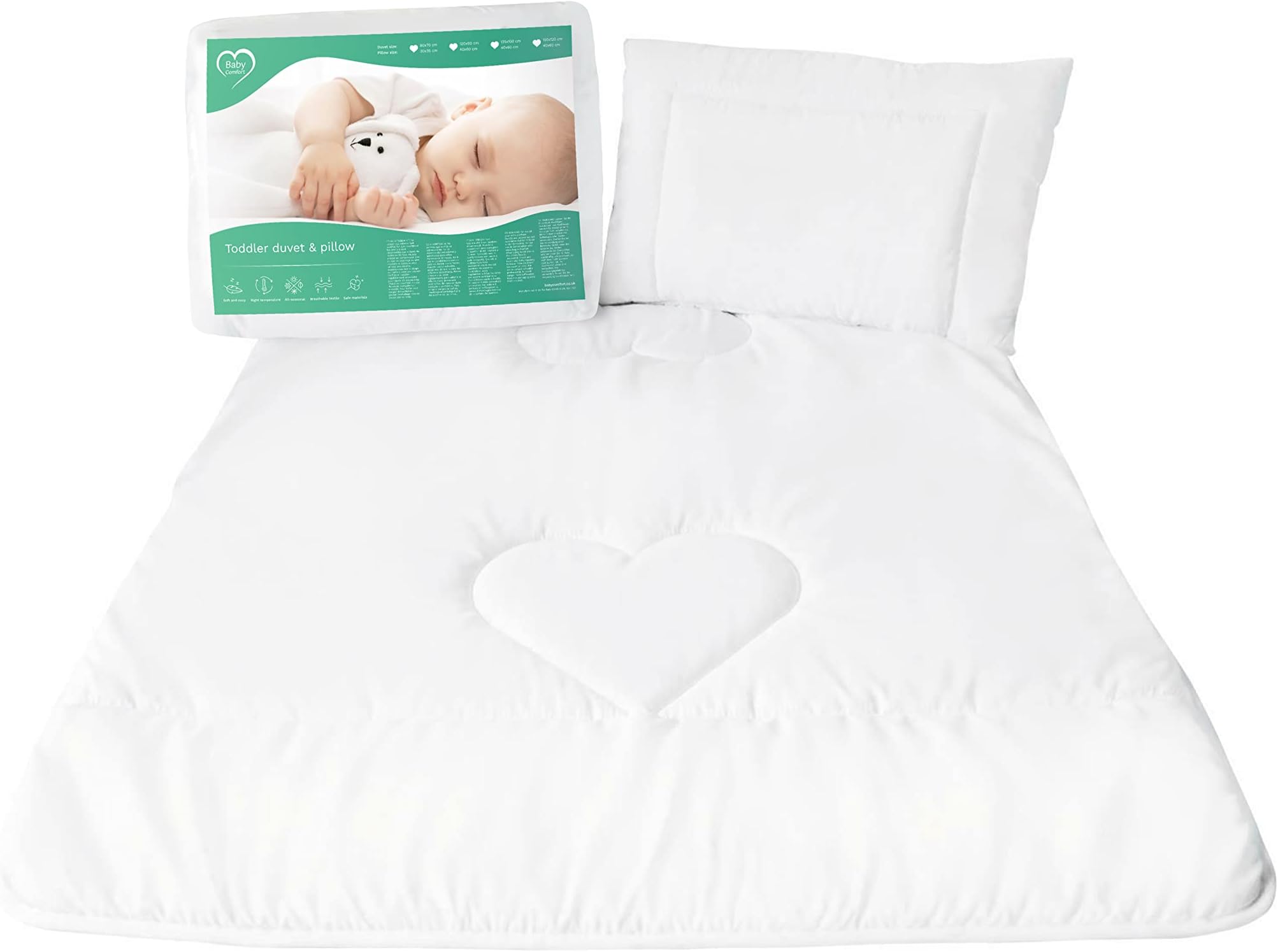 Baby Comfort 4.5 Tog Duvet and Pillow Set 80x70 cm (12M+)