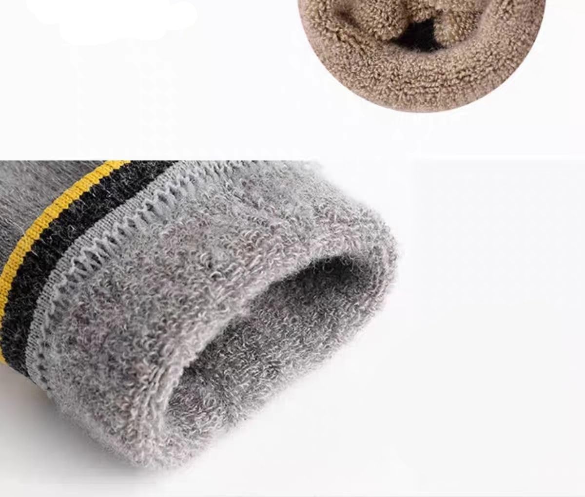 Calze Termiche, Calzini da Sci 2 Paia di Calzini Escursionismo Uomo Donna Termici Alpinismo for Sport Invernali all'Aria Aperta(Gray,M(3539))