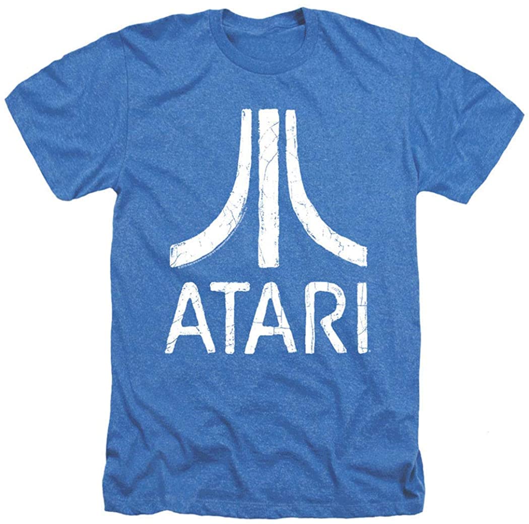 Momyxcjq Men's Color 11 Atari Video Game Retro Logo Vintage Gaming Console T Shirt & Stickers ) Xxl