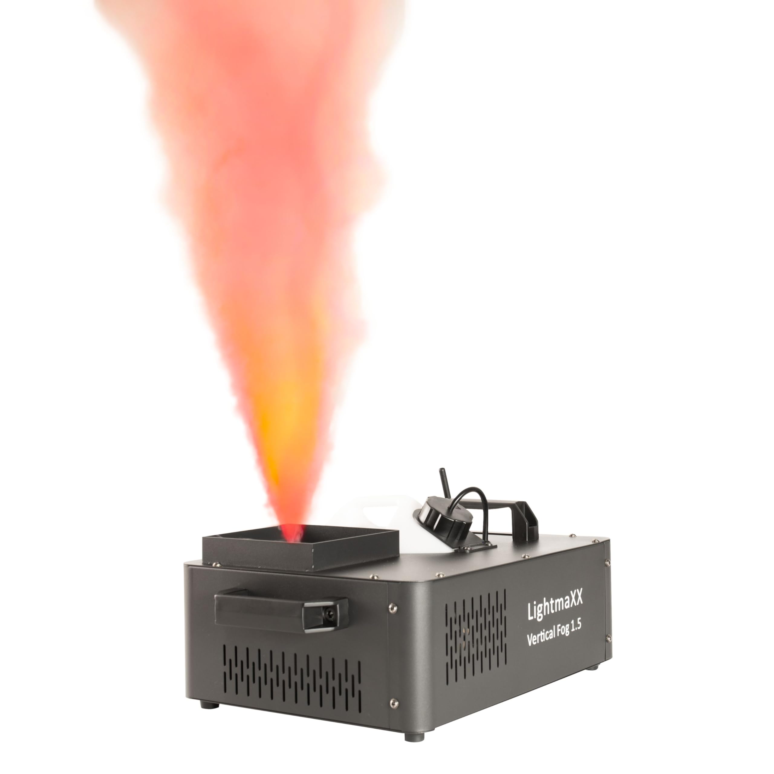 Vertical Fog 1.5 Nebelmaschine mit 2x Fluid Set, 500 m³/min Ausstoß, 6m Ausstoßweite, 1450W Heizleistung, 2.5L Behälter, DMX, RGB LED, Überhitzungsschutz, 1500W Anschlussleistung