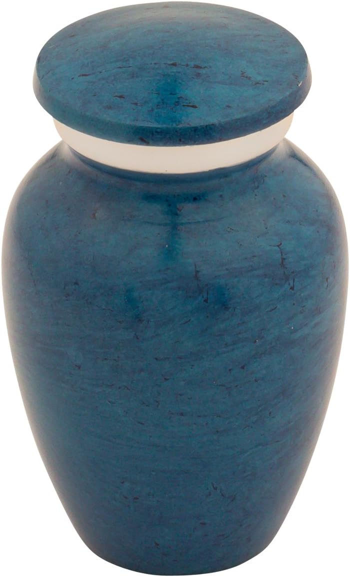 Dark Amethyst Keepsake Cremation Urn for Ashes, Aluminum, Purple Urn, Keepsake Sized Cremation Urn, 3 Inches High