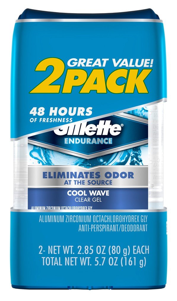 GilletteDeodorant Twin Pack Cool Wave 2.85 Ounce Clear Gel (84ml) (2 Pack)