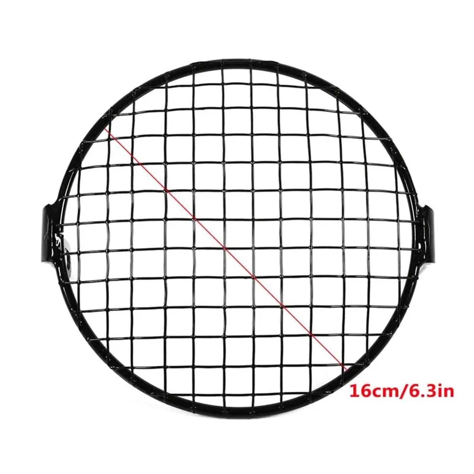 6,5 "Metall Motorrad Scheinwerfer Lampe Platz Mesh Grille Cove Maske Für Ho Scheinwerfer Abdeckung