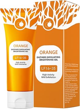 Orange Peeling Gel,Orange Face Scrub,Natural Body Scrub for Deep Cleansing Moisturizing Scrub with Enzymes,Organic Face and Body Exfoliating Gel,Deep Nourishing for Dry & Hydrating,Women & Men