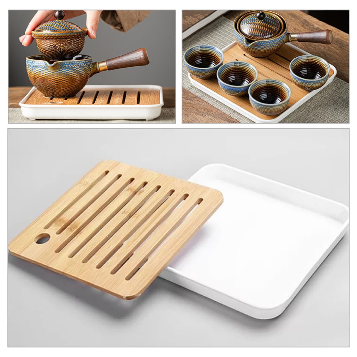 Juego de Té Obsequio Especial Tetera Giratoria y Portátil de Cerámica para Tazas Elegantes Aficionados del Té en Casa