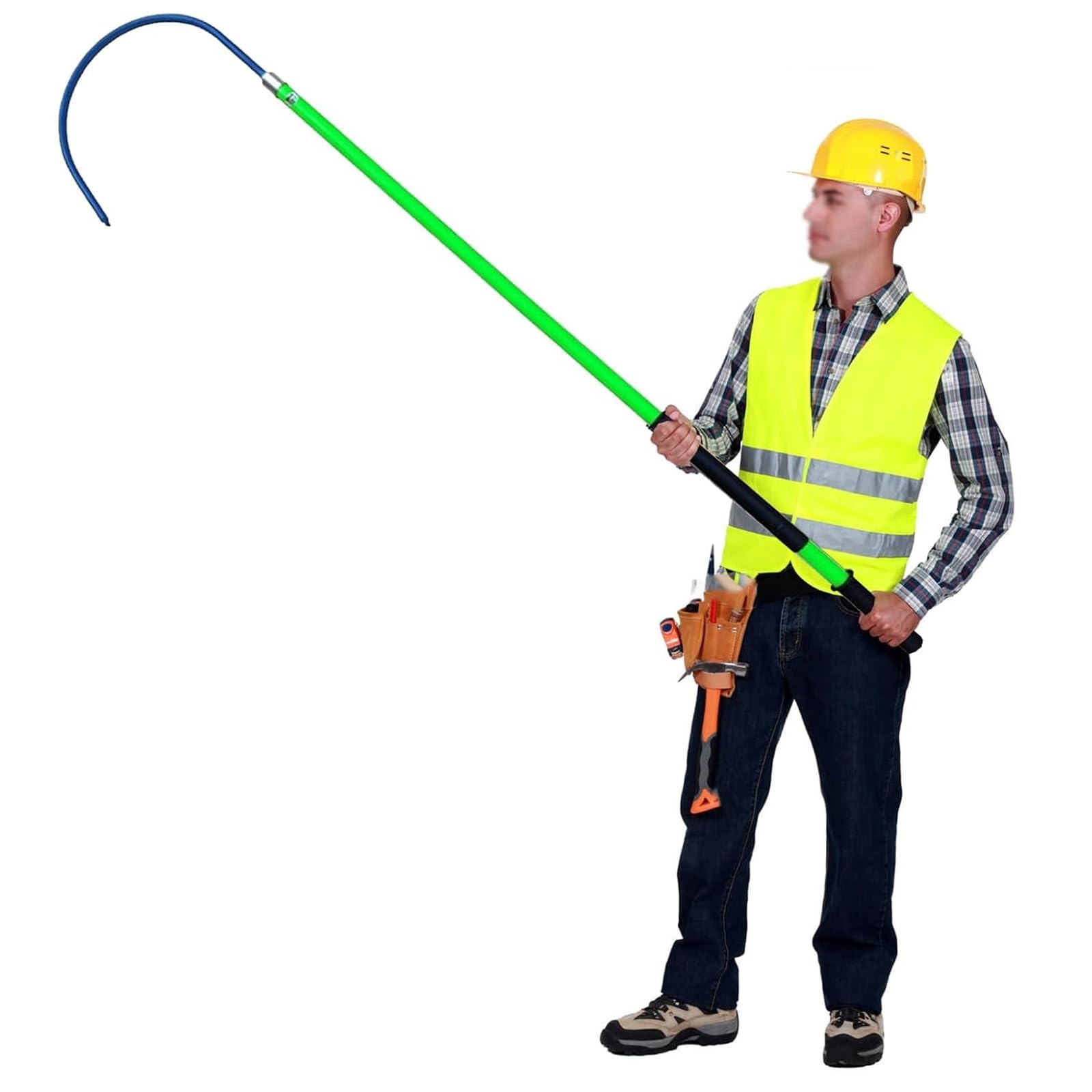GTHTUHFD Rescue Hook/Rescue Pole, Insulated Rescue Hook, Detachable Insulated Rescue Hook With Reinforced Fiberglass Handle, For Electricians, Fitters, Vehicle Repairs,size_name-3m/9.8ft