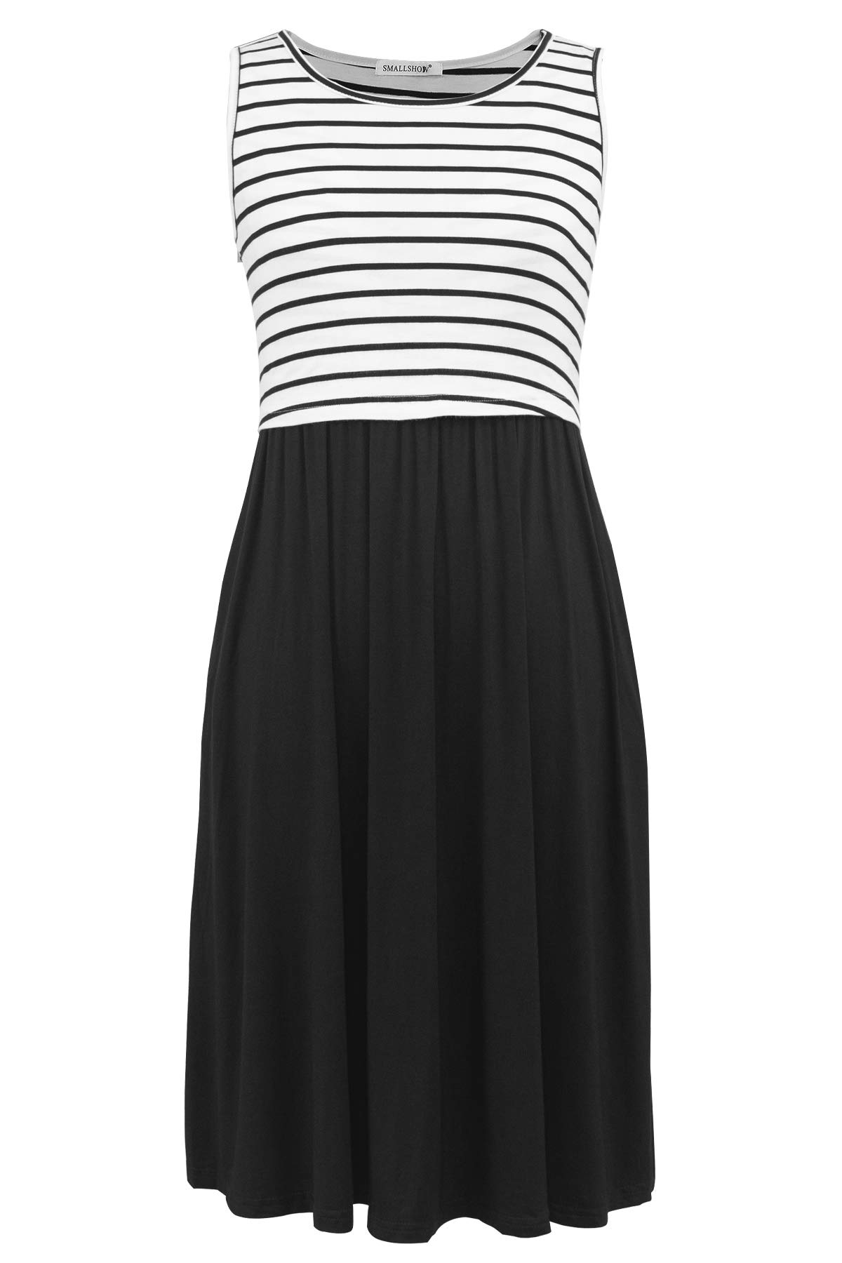 Smallshow Mujer Vestido de Lactancia de Maternidad, en Capas, con Bolsillos - 4