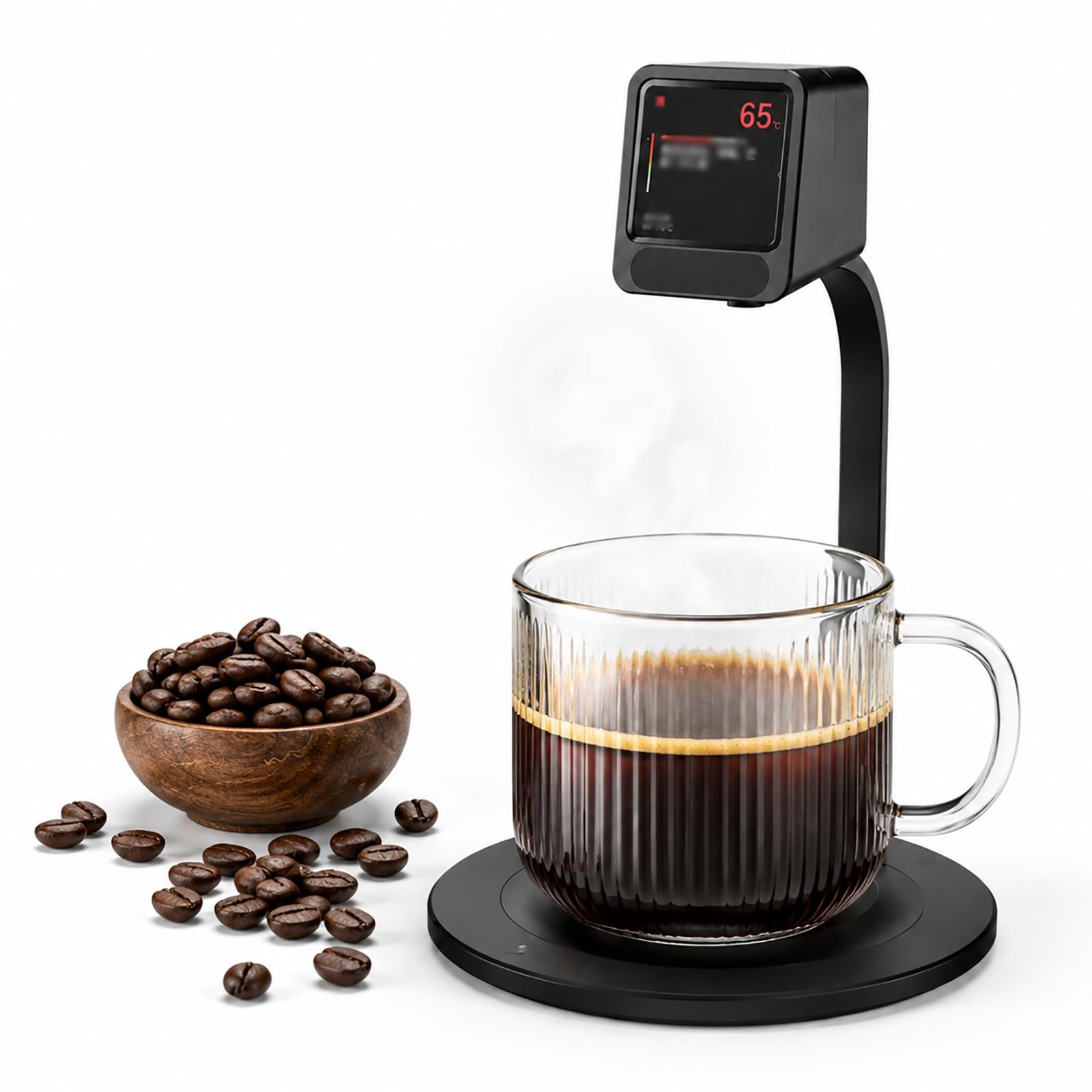 Termómetro y analizador de sabores para café, medición sin contacto | Pantalla LED, rango de temperatura de 0 a 100 °C, seguimiento de temperatura en tiempo real, ideal para uso doméstico