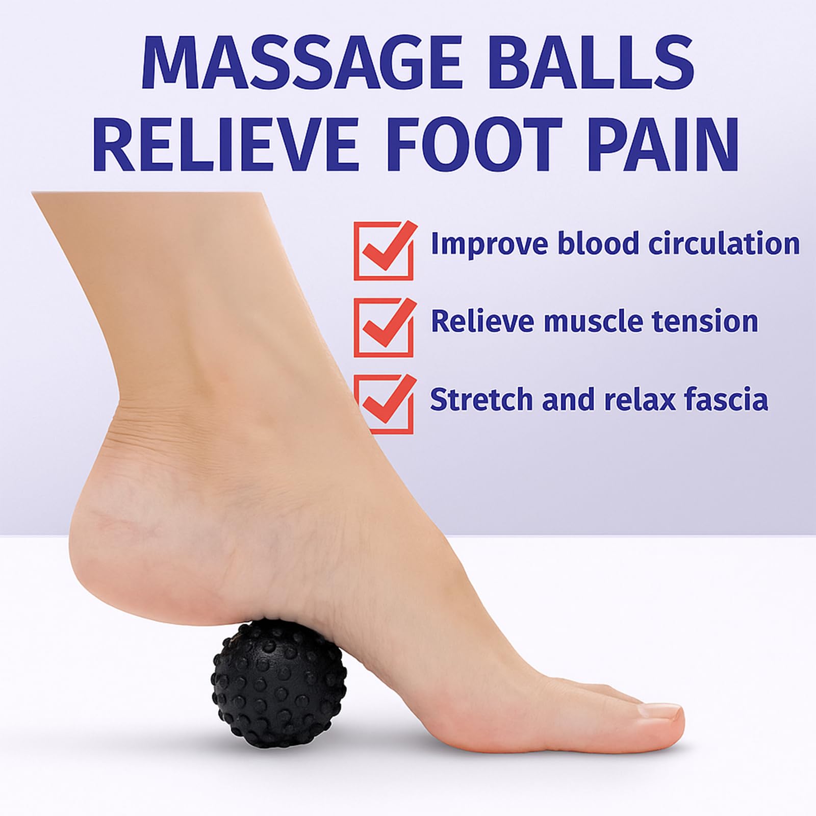 Tutore notturno per fascite plantare con palla massaggiante, comodo tutore notturno per fascite plantare, supporto per sperone calcaneare, calzini per fascite plantare (M)