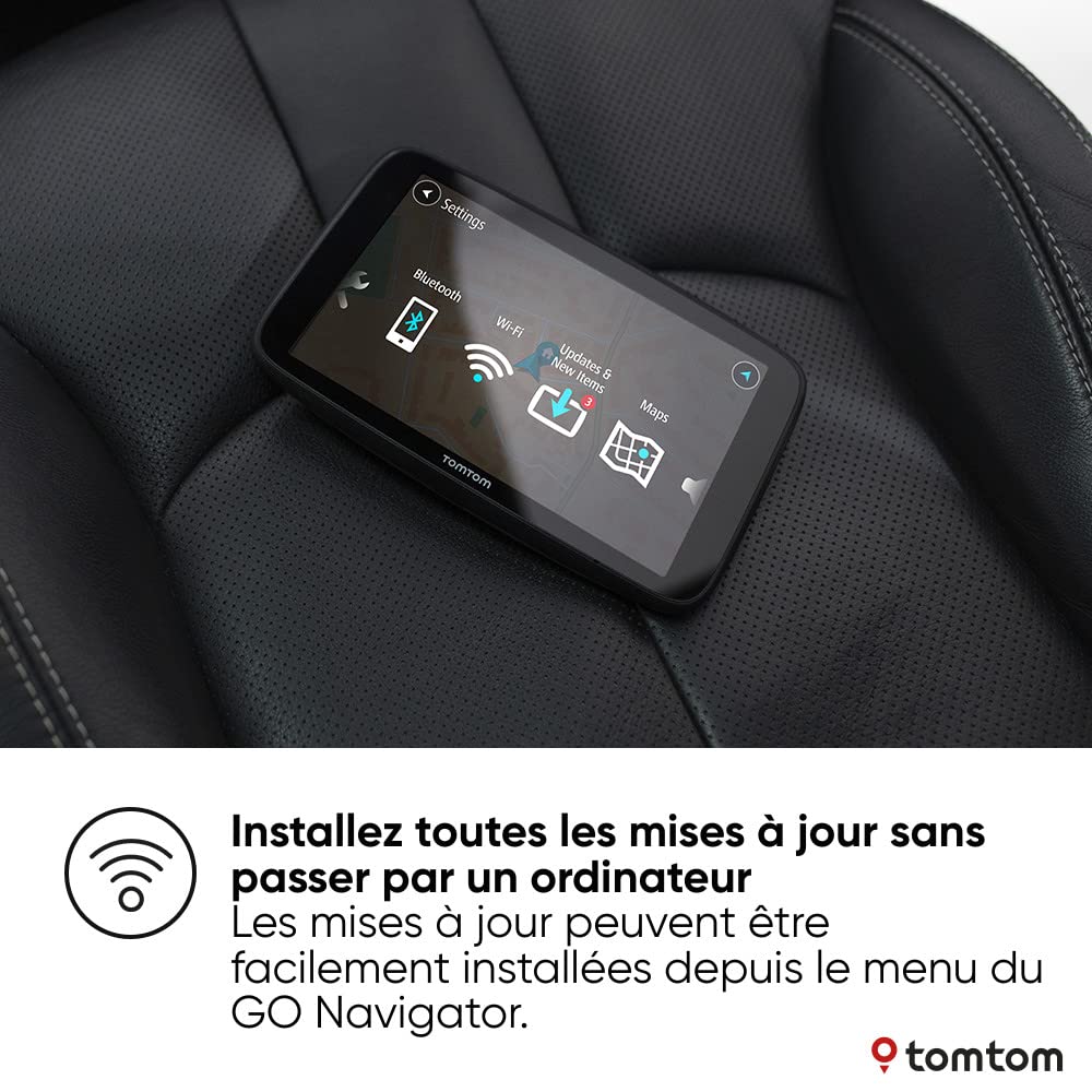 Tomtom GPS GO Navigator (6 Pouces, info trafic en Temps réel, essai du Service Alerte de Zones de Danger, Cartes du Monde, Mise à Jour Via Wi-FI)