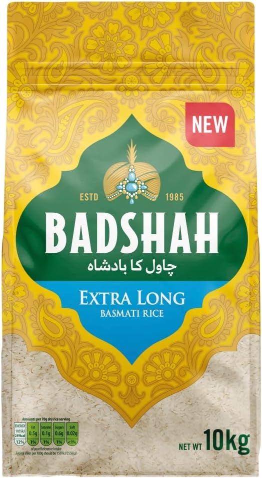 Badshah Extra Long Basmati Rice, 10kg Amazon.co.uk Grocery